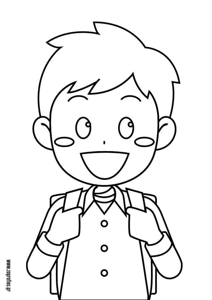 αγόρι με σχολική τσάντα