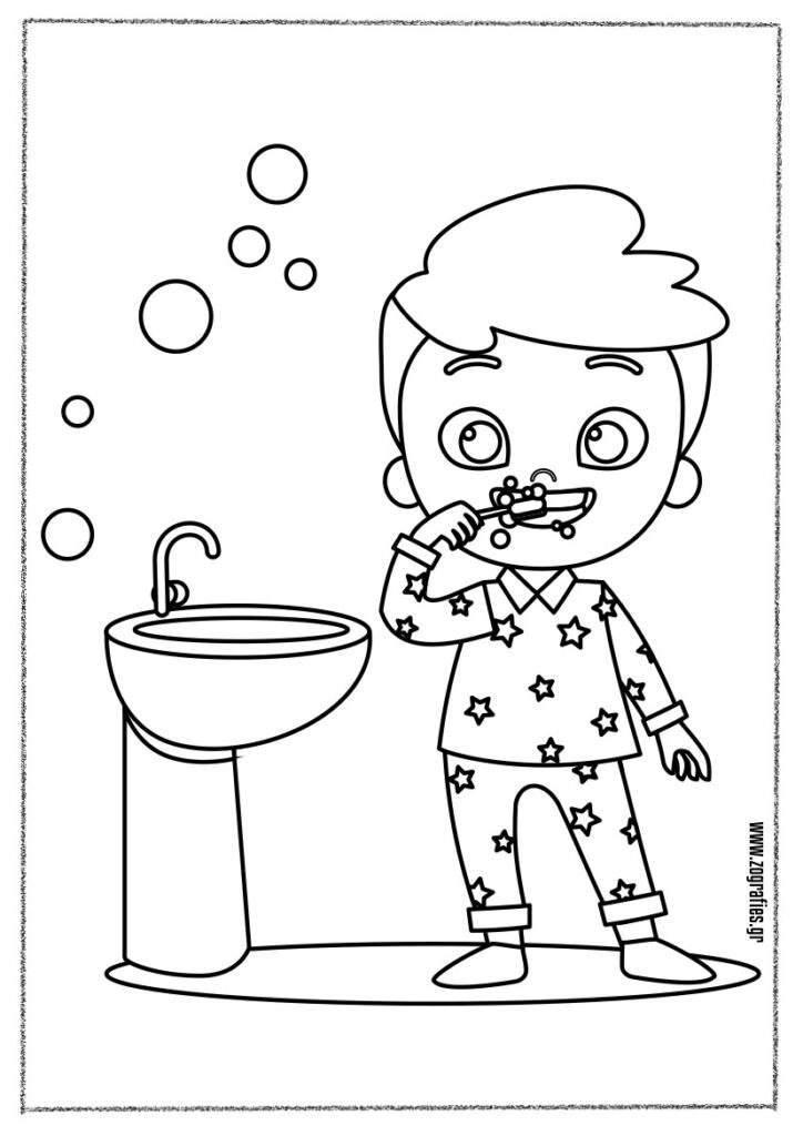 πλένω δόντια ζωγραφιά