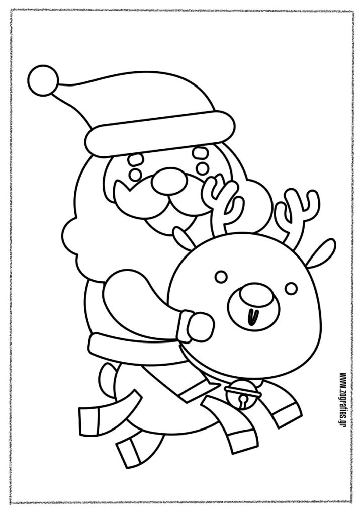 άγιος βασίλης με τάρανδο ζωγραφιά