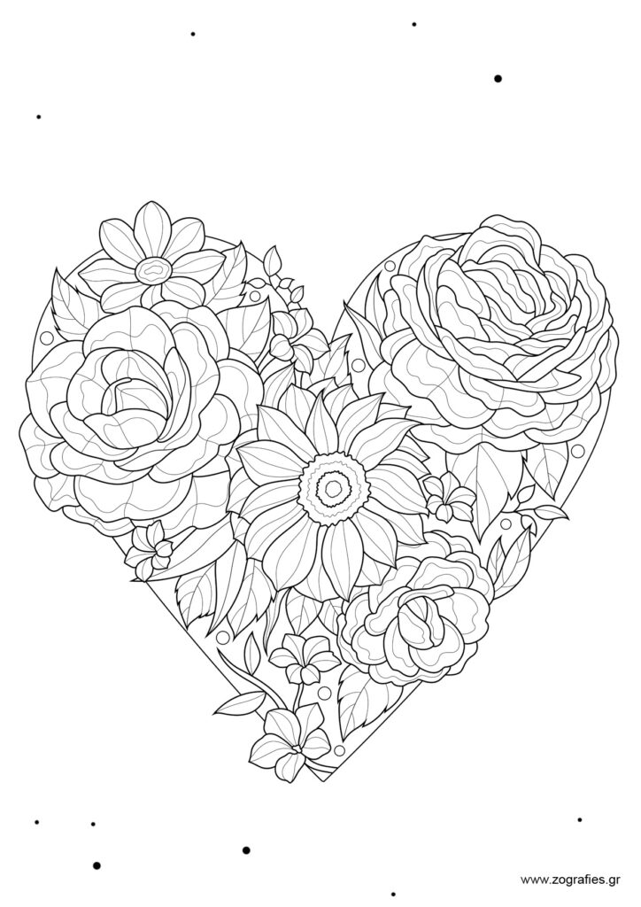 καρδιά λουλούδια antistress