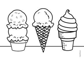 Τρία παγωτά / Ζωγραφική