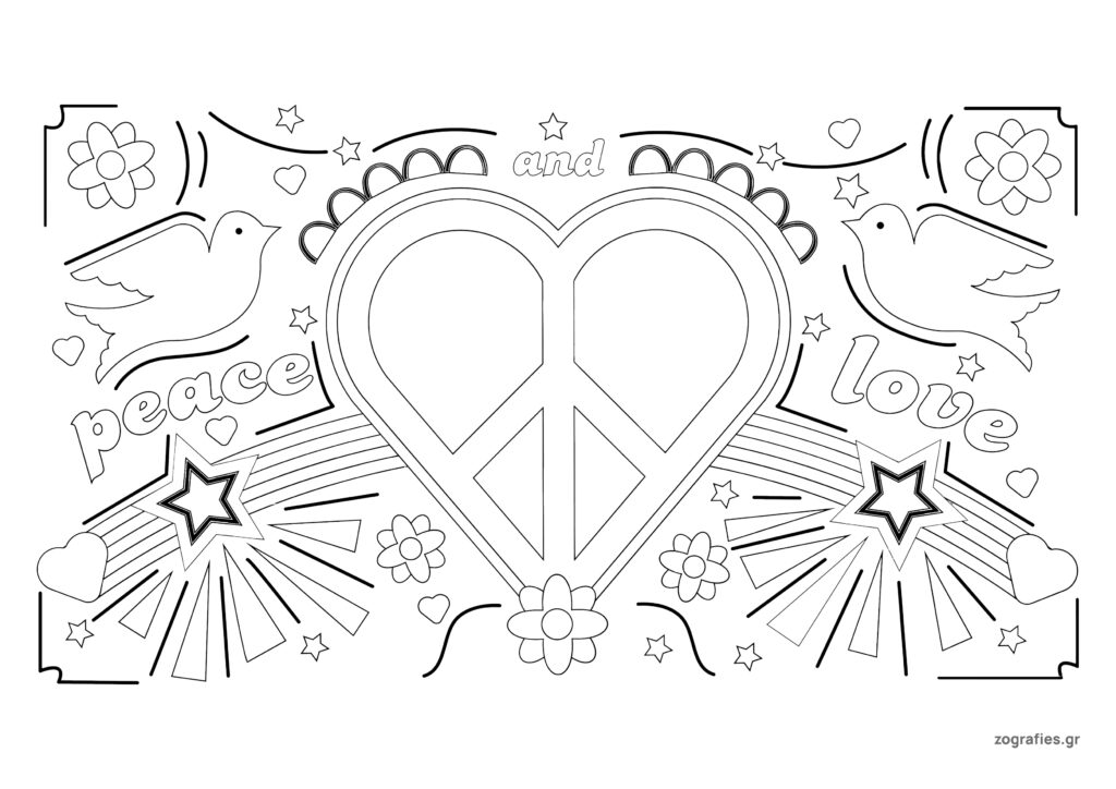 peace, love, αγγλικά, ζωγραφική, ζωγραφιά