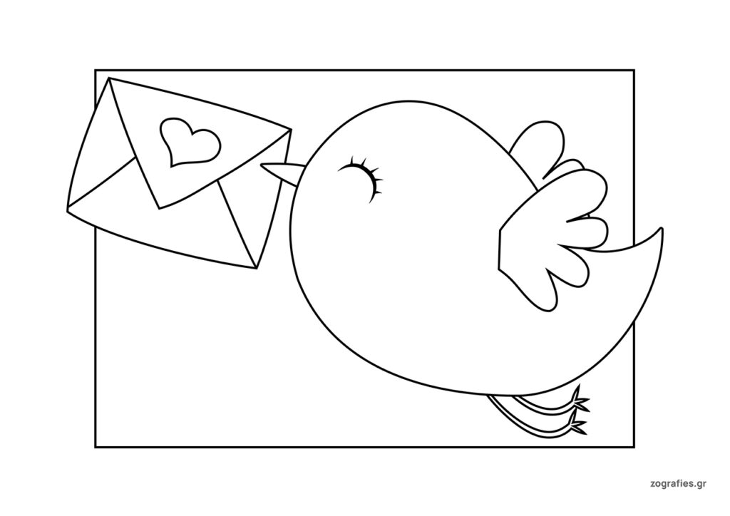 πουλάκι που κρατάει γράμμα