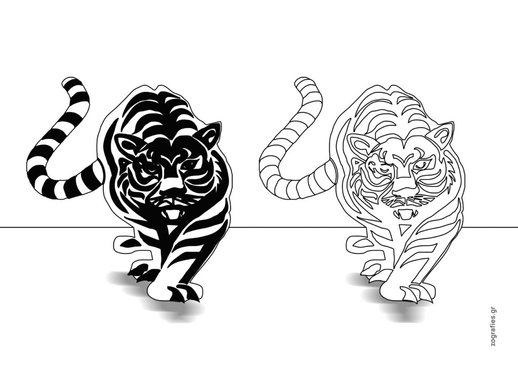 Φύλλο εργασάις με Τίγρεις