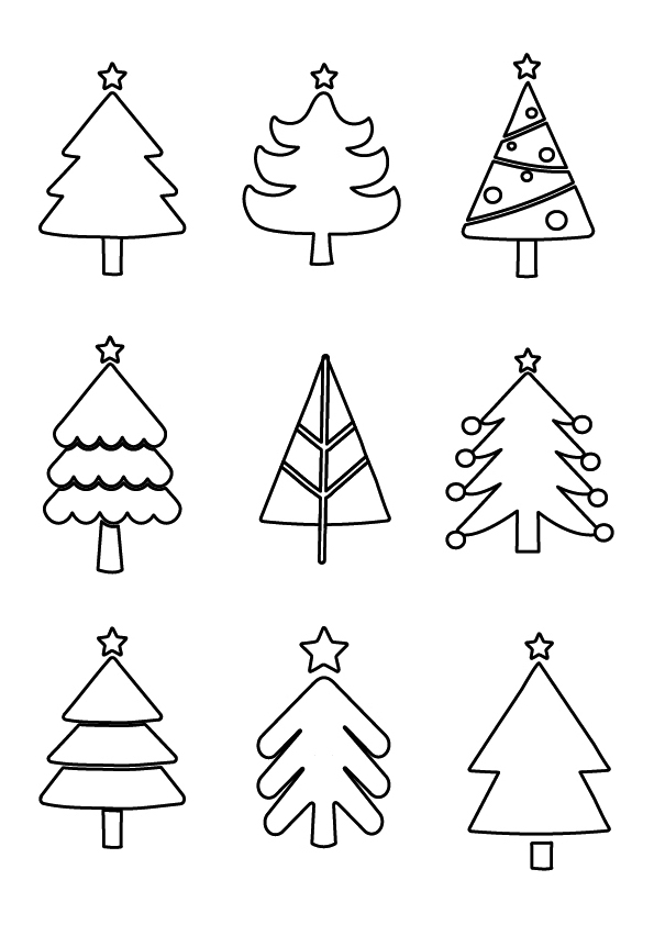 χριστουγεννιάτικα δέντρα ζωγραφική