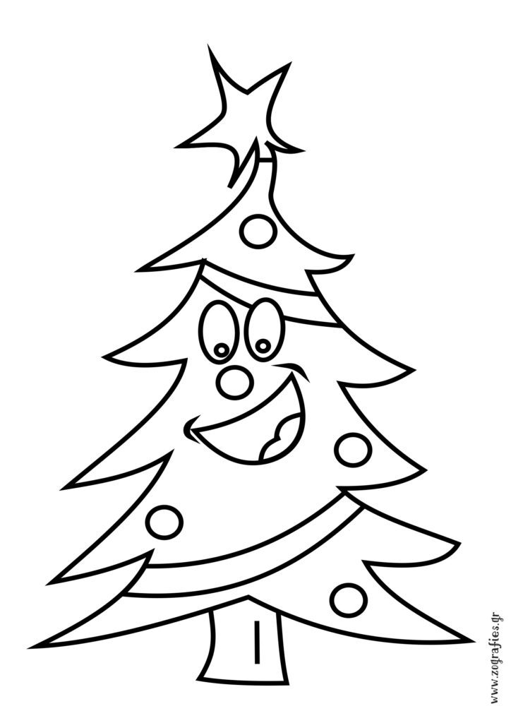 χριστουγεννιάτικο δέντρο ζωγραφιά