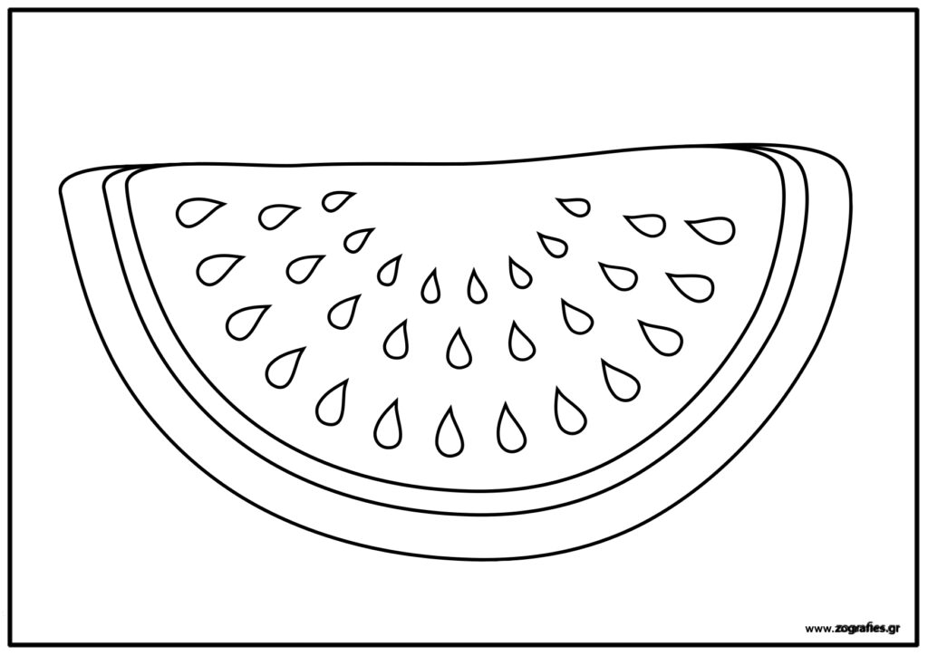 φέτα καρπούζι ζωγραφιά